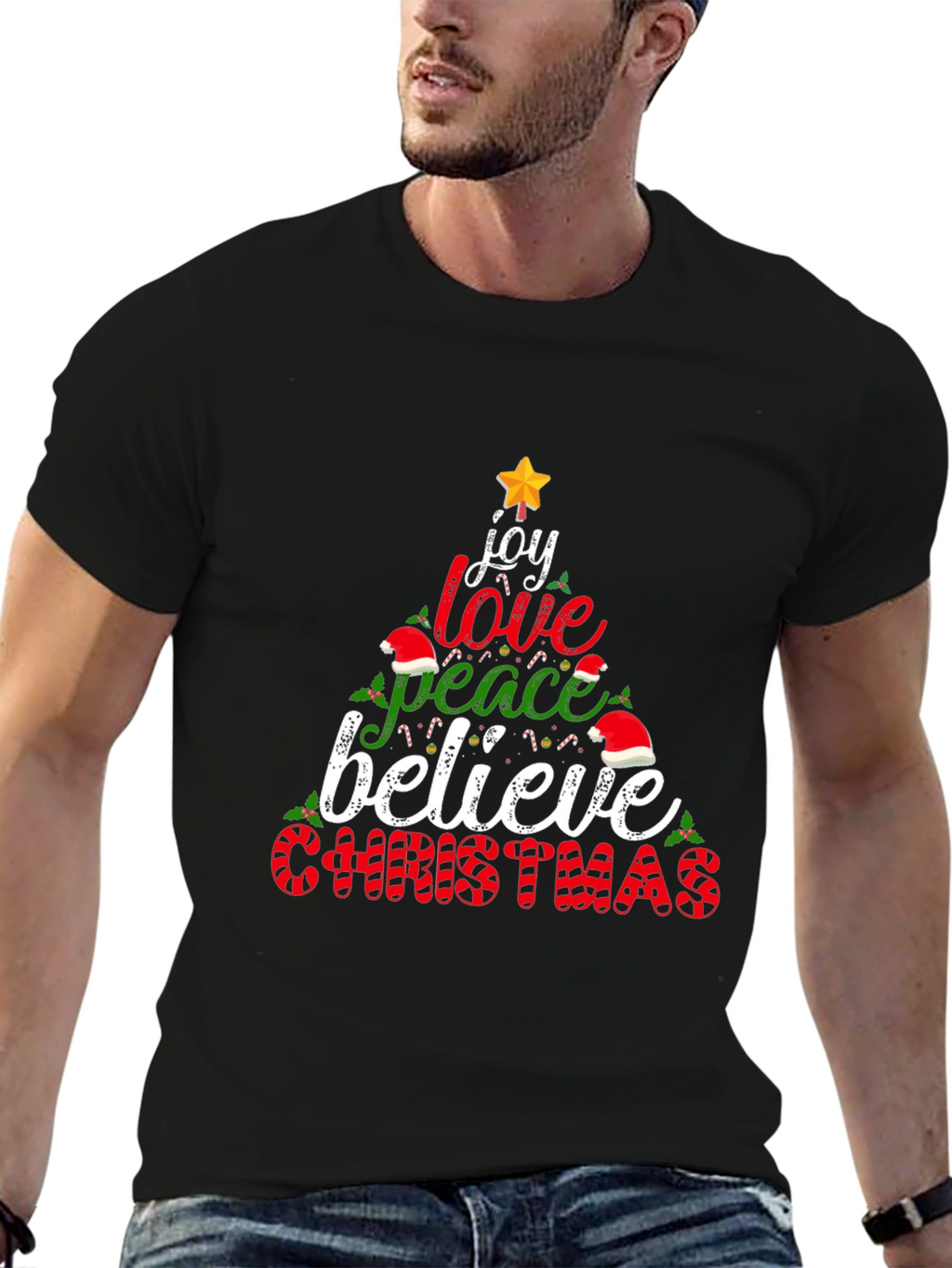 Christmas Joy Love Peace Believe T-Shirt