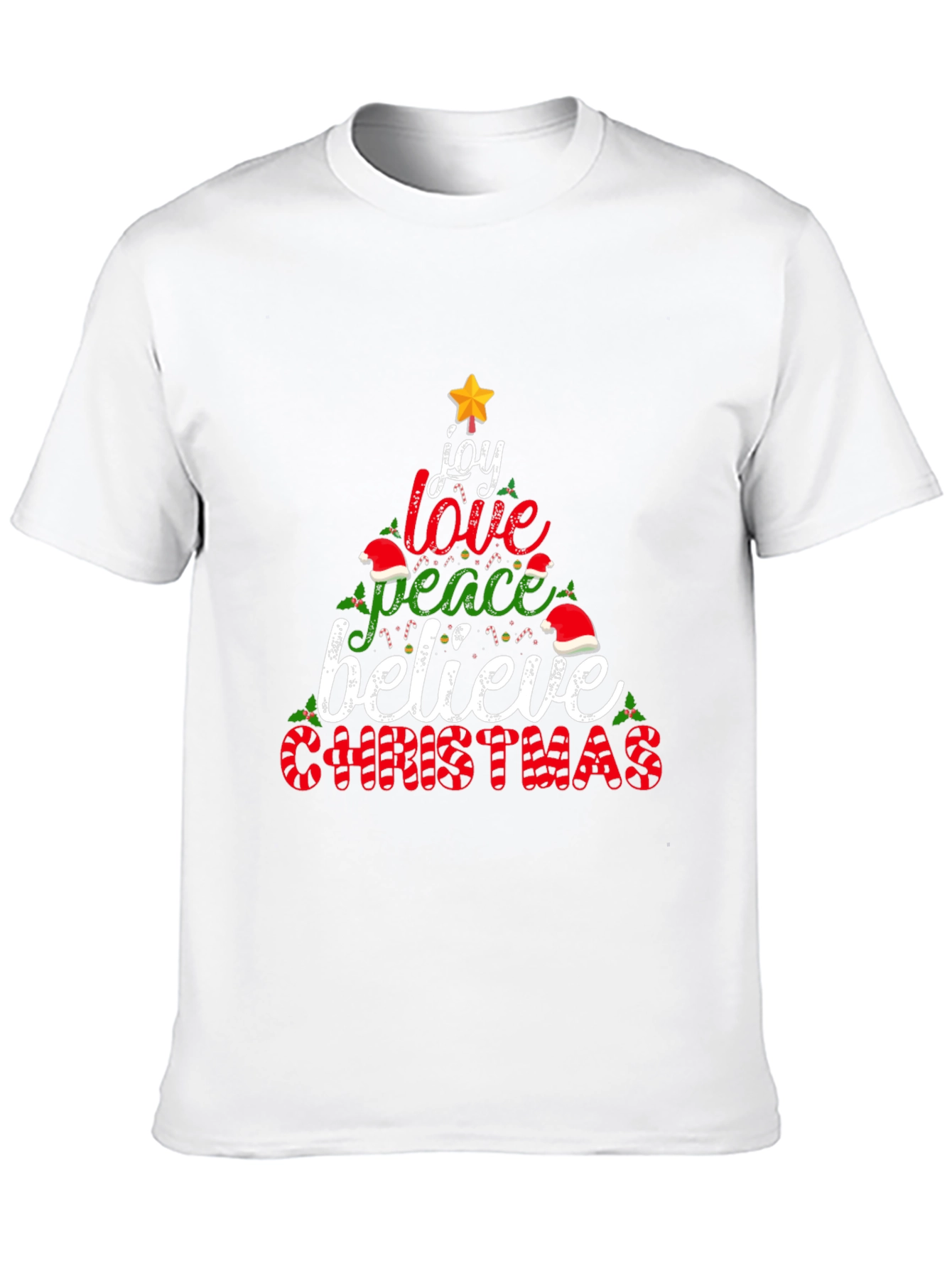 Christmas Joy Love Peace Believe T-Shirt