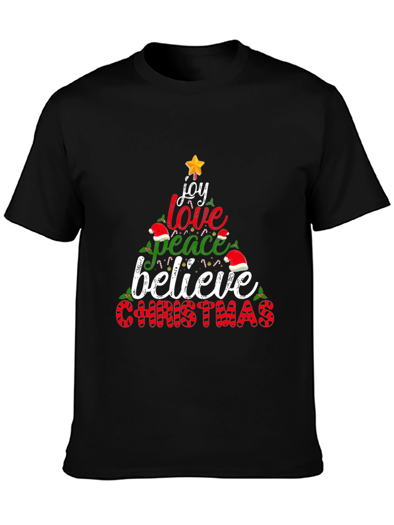 Christmas Joy Love Peace Believe T-Shirt