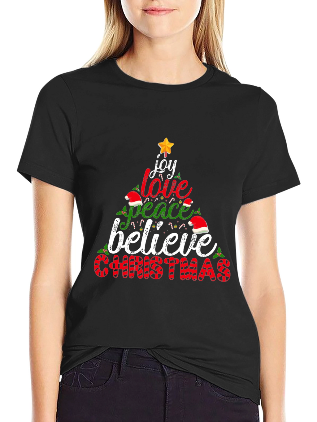 Christmas Joy Love Peace Believe T-Shirt