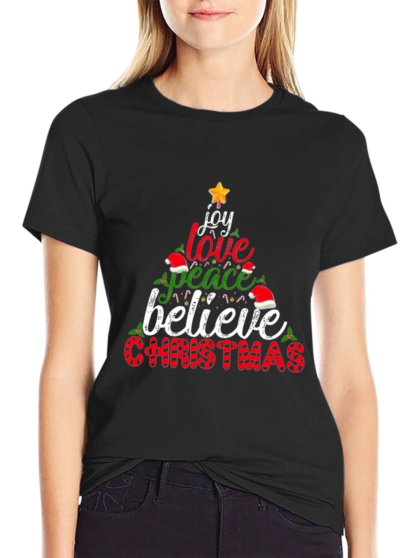 Christmas Joy Love Peace Believe T-Shirt