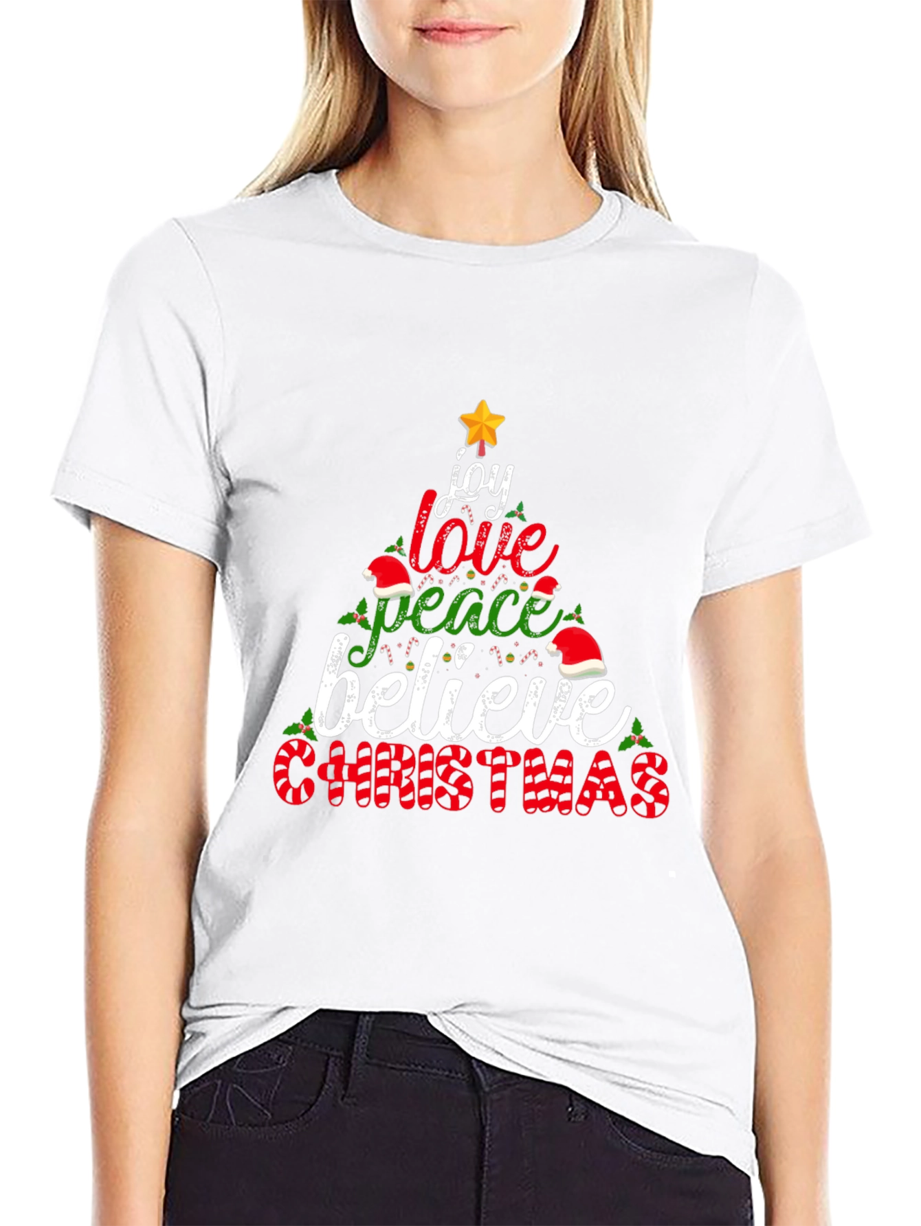Christmas Joy Love Peace Believe T-Shirt