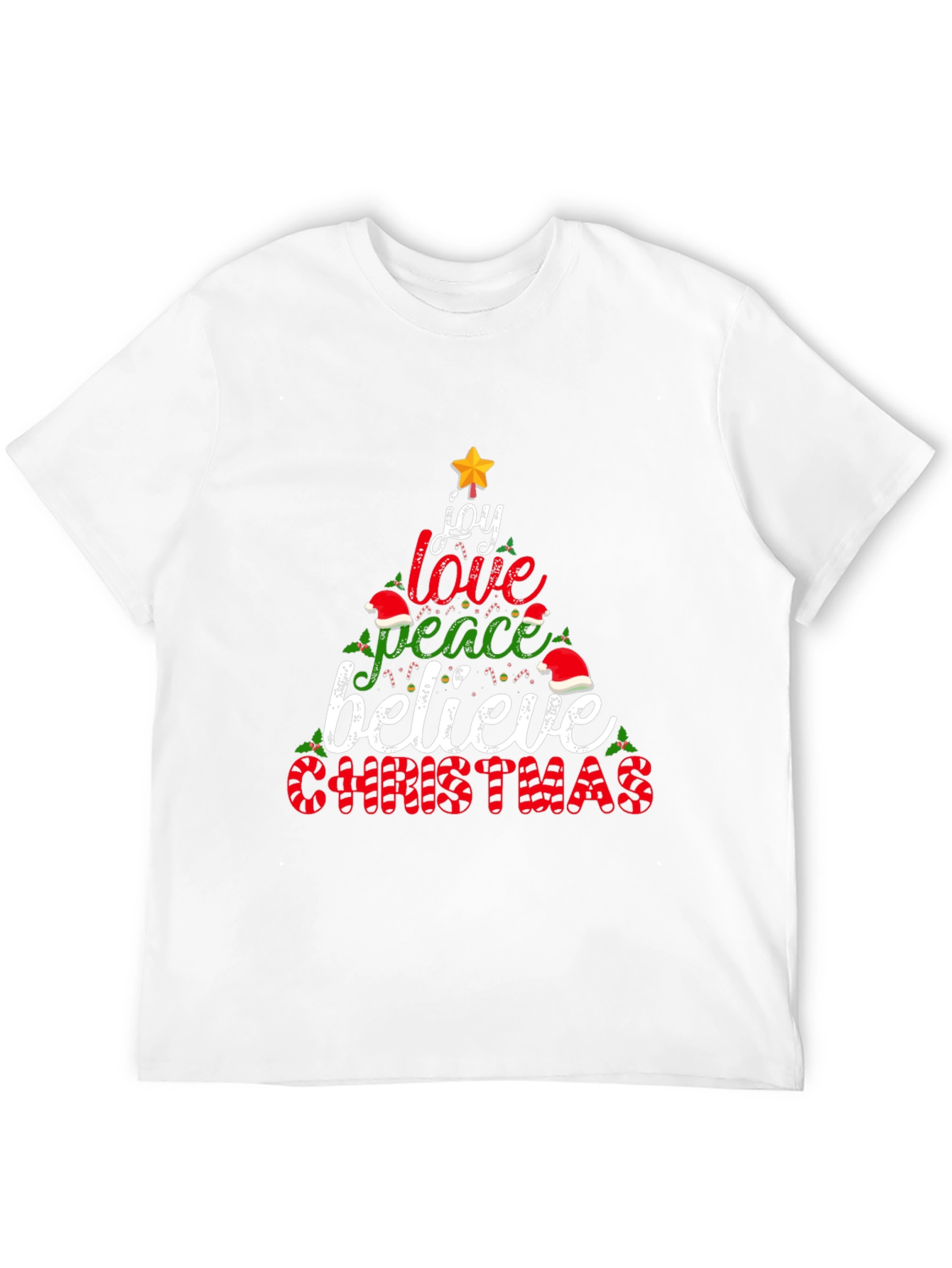 Christmas Joy Love Peace Believe T-Shirt