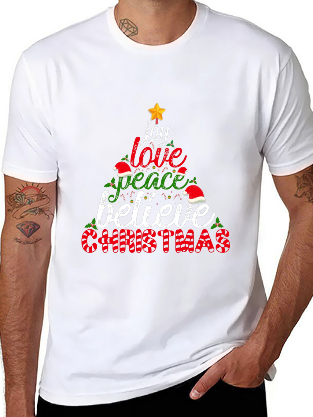 Christmas Joy Love Peace Believe T-Shirt