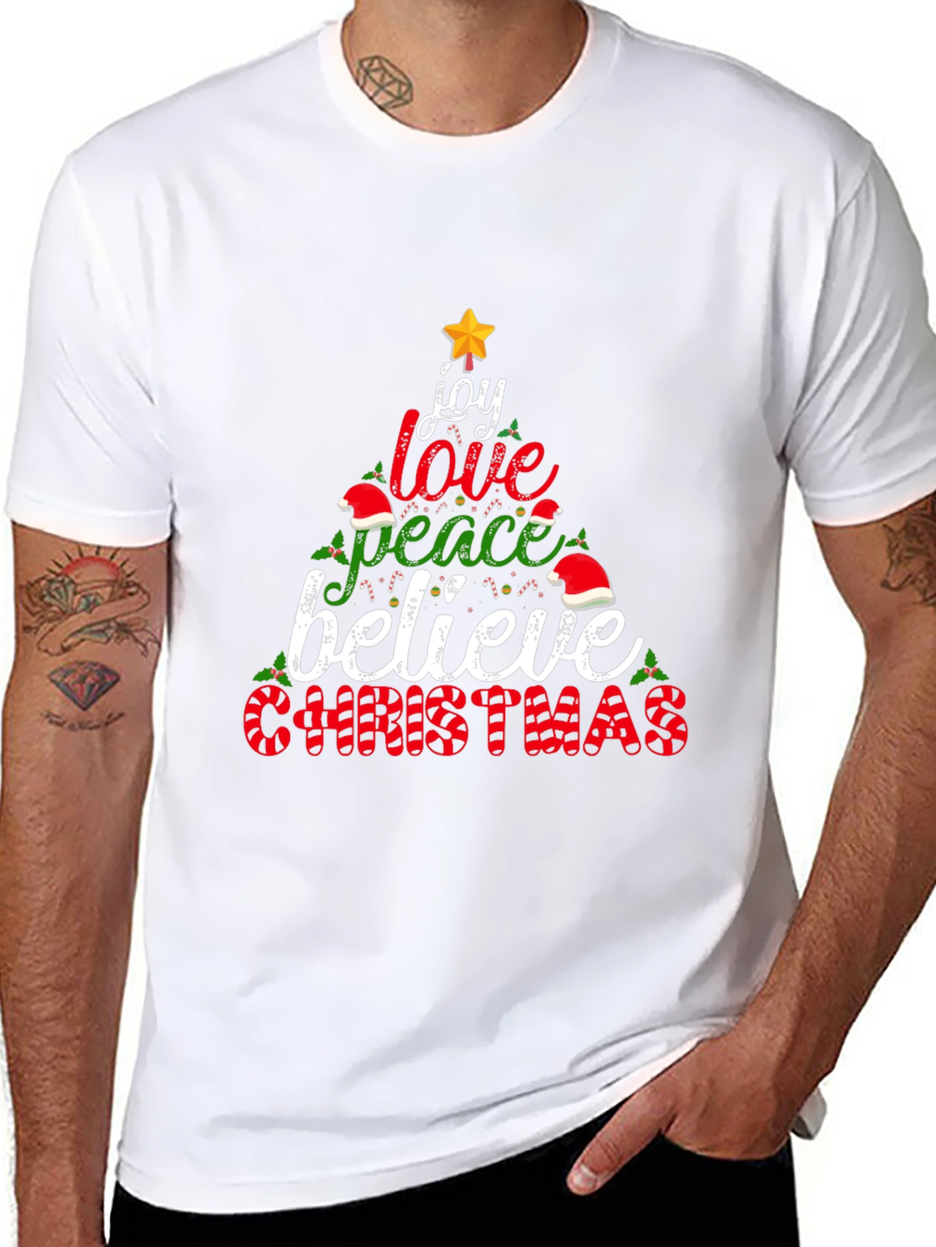 Christmas Joy Love Peace Believe T-Shirt