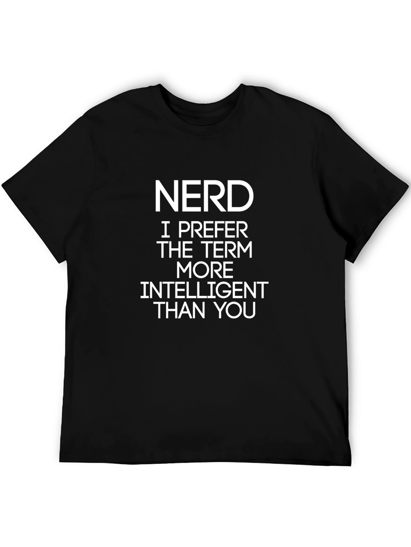 Nerd Intelligent Sarcastic Black T-Shirt