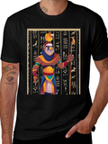 Egyptian God Graphic Tee - Black Cotton Blend