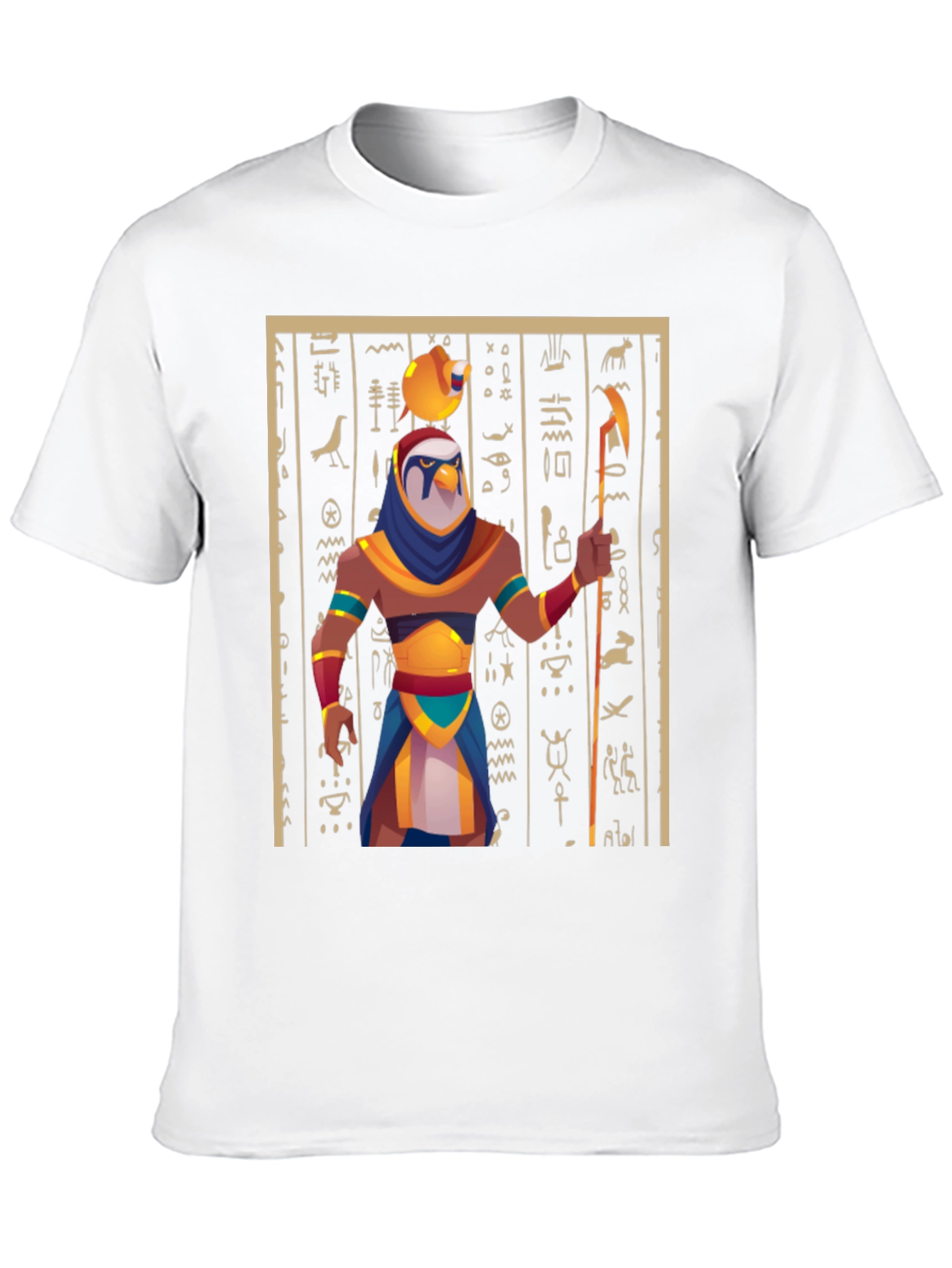 Egyptian God Graphic Tee - Black Cotton Blend