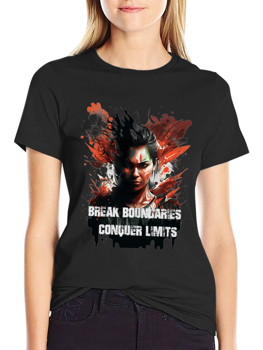 Break Boundaries Conquer Limits Graphic Tee