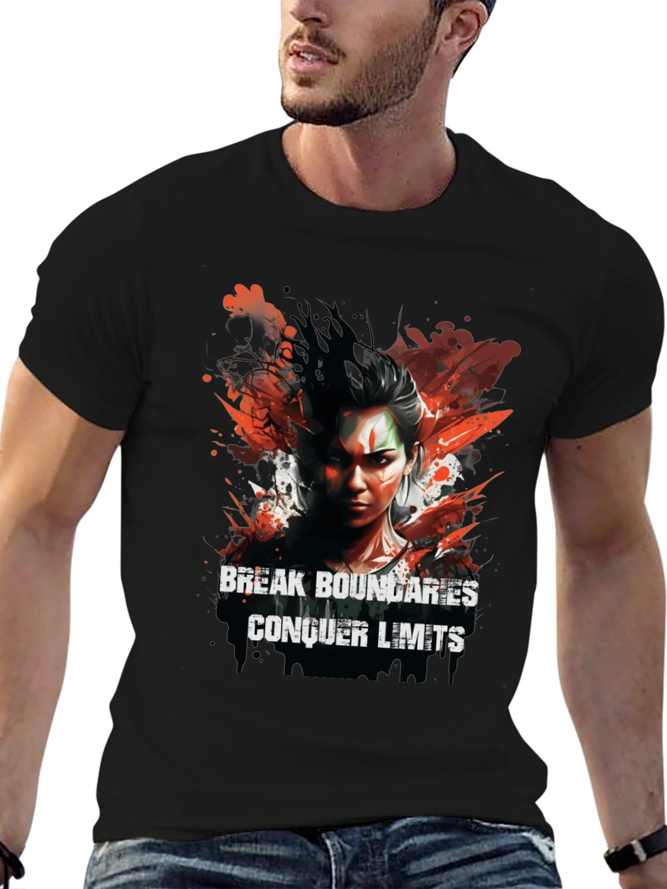 Break Boundaries Conquer Limits Graphic Tee