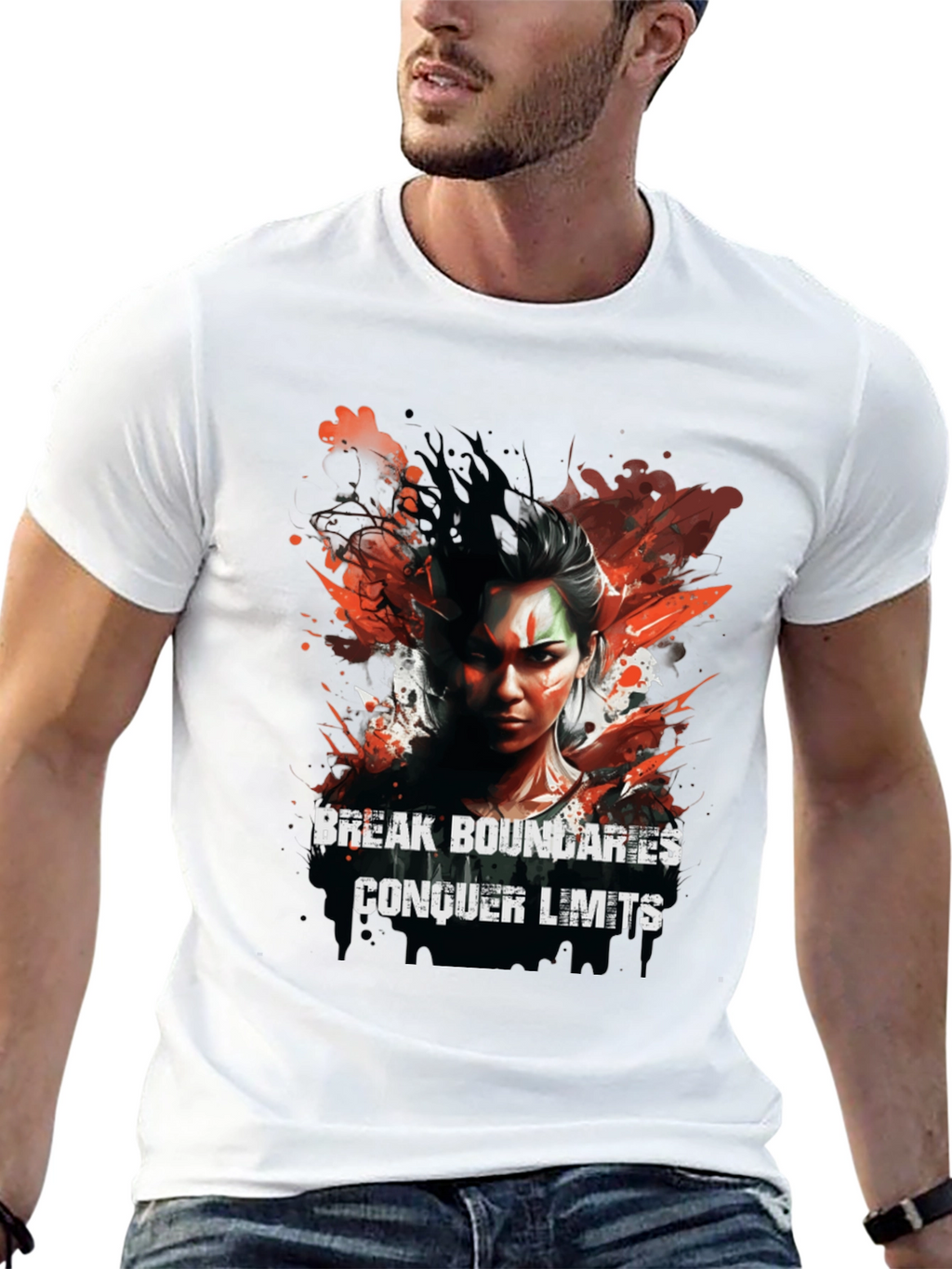 Break Boundaries Conquer Limits Graphic Tee