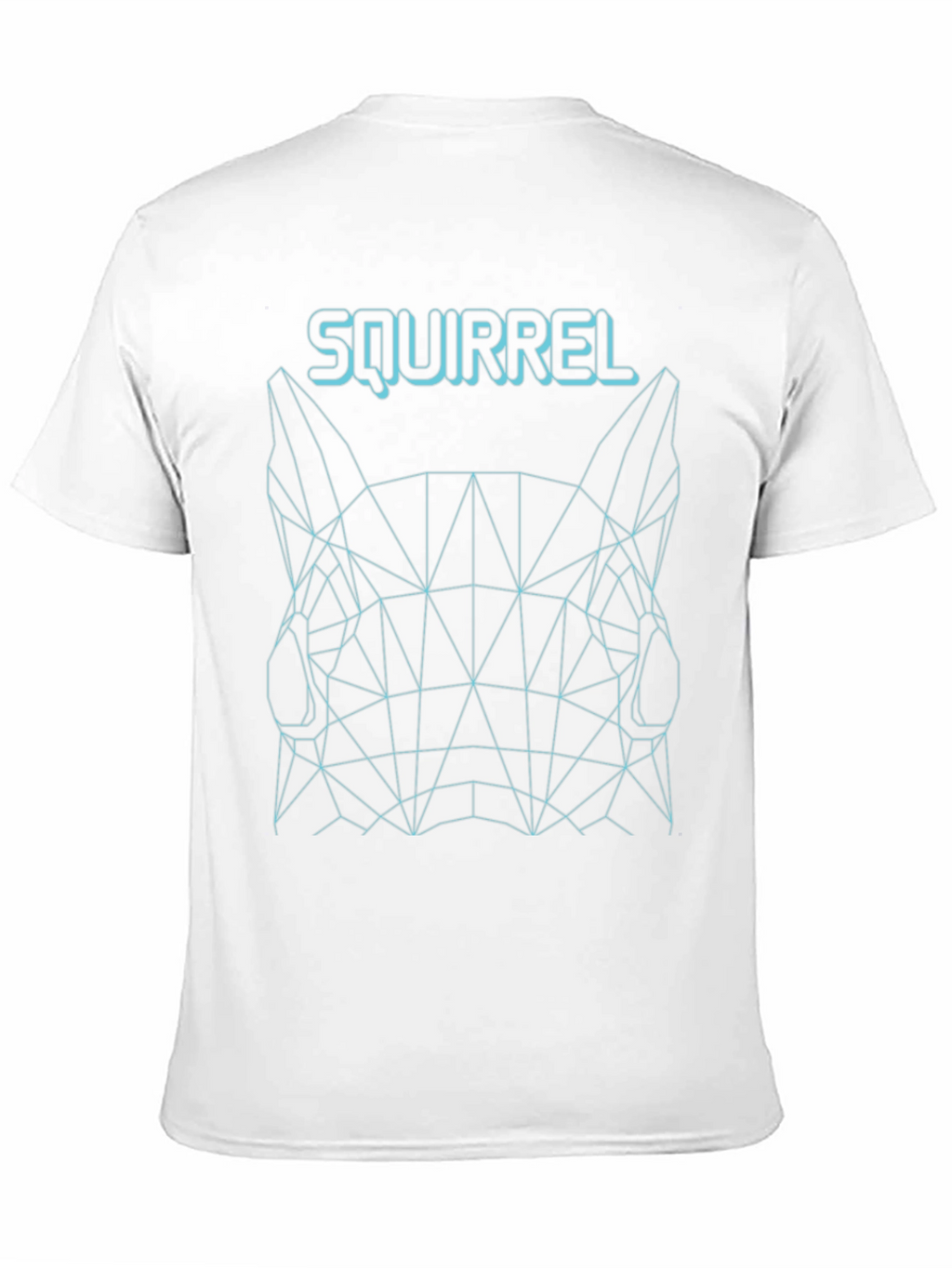 Geometric Squirrel Graphic Tee - Black