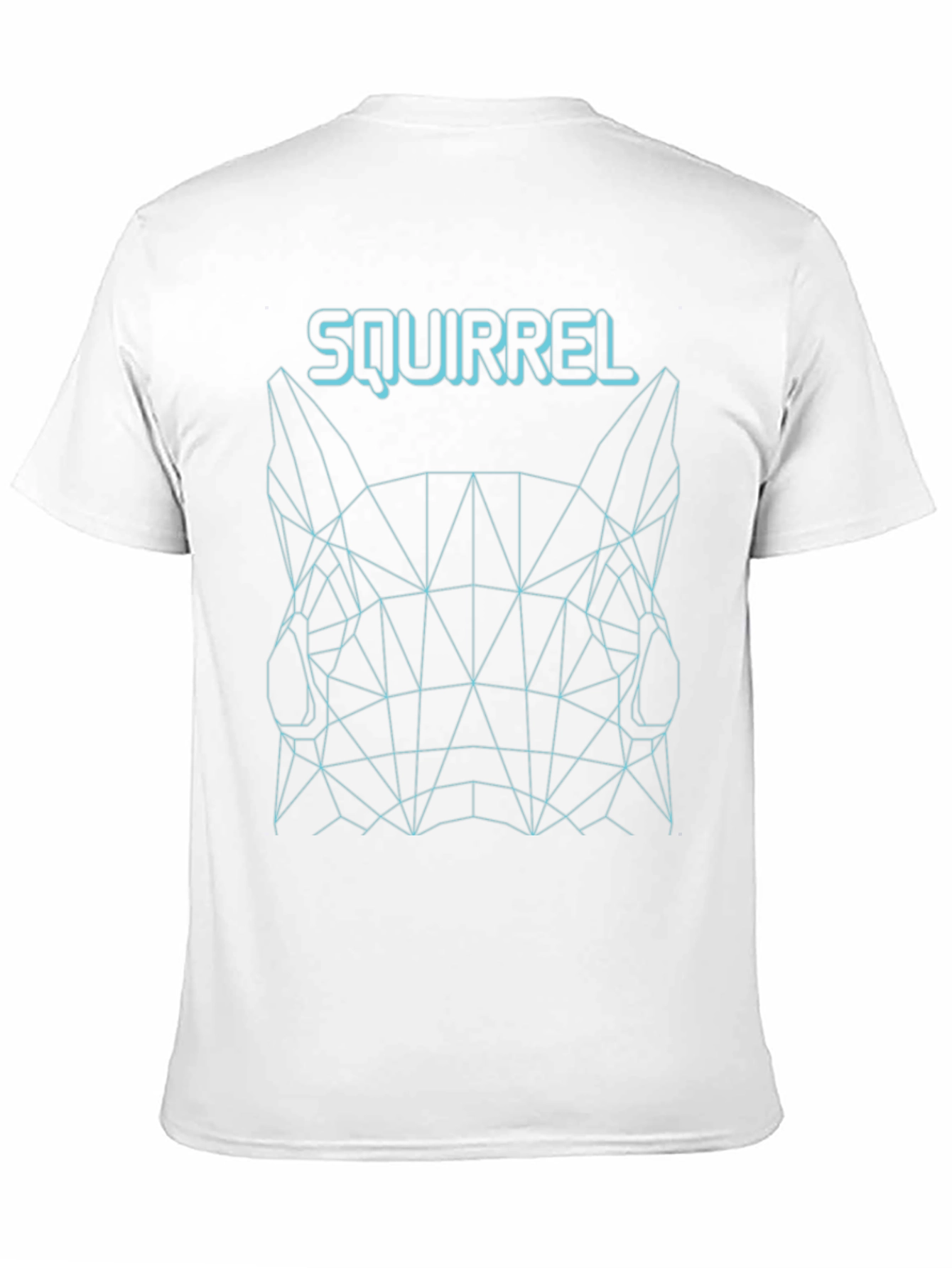Geometric Squirrel Graphic Tee - Black