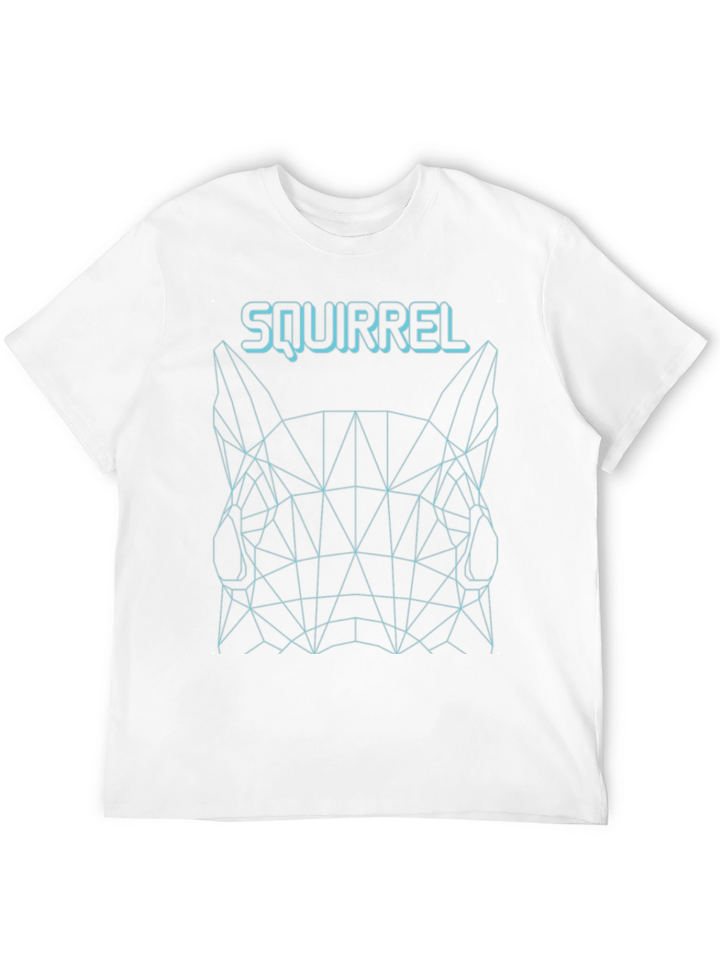 Geometric Squirrel Graphic Tee - Black