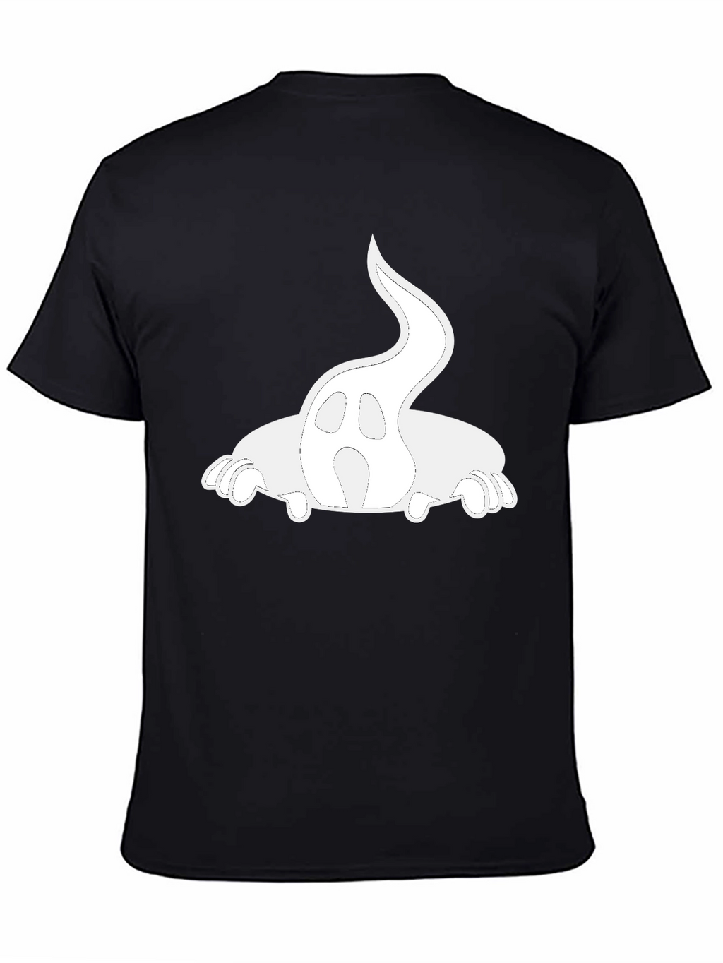 Ghost Graphic Print Black T-Shirt
