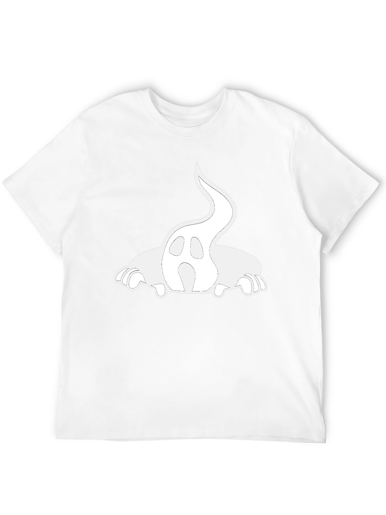 Ghost Graphic Print Black T-Shirt