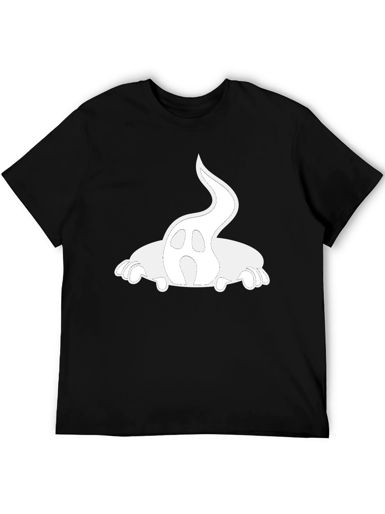 Ghost Graphic Print Black T-Shirt