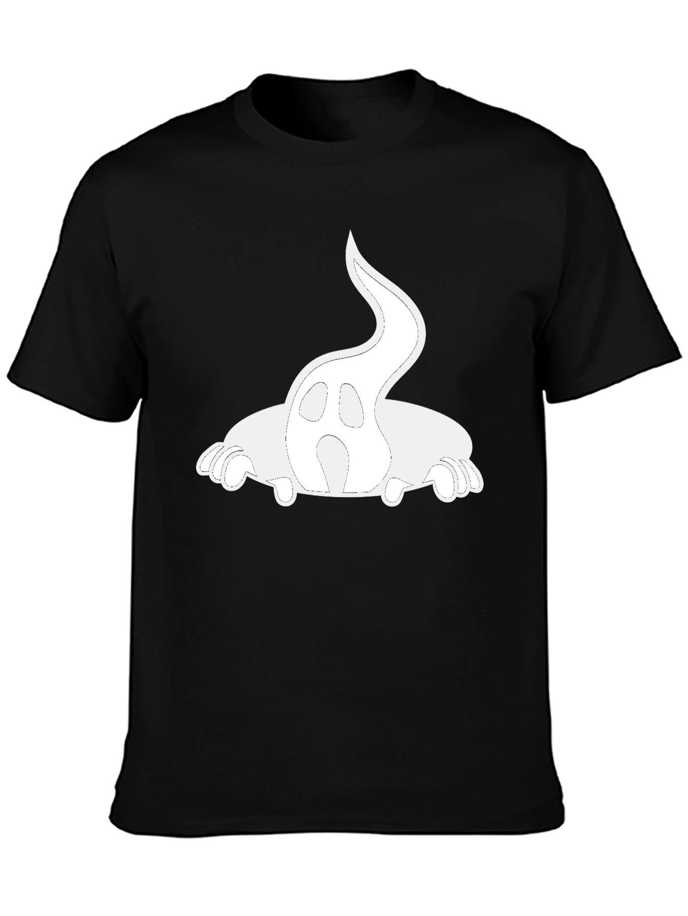 Ghost Graphic Print Black T-Shirt