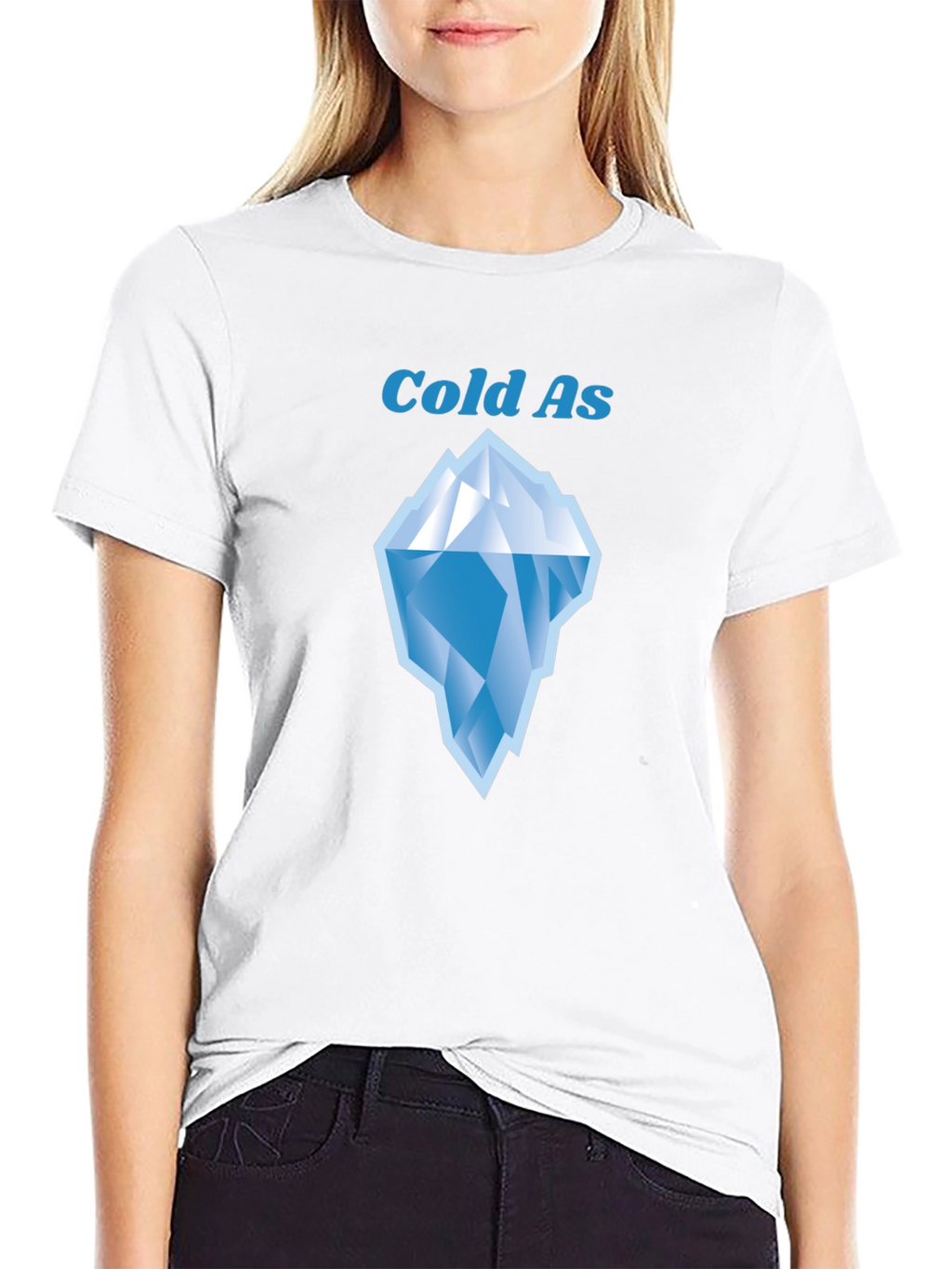 Cold As Iceberg Graphic Tee - Black Cotton T-Shirt