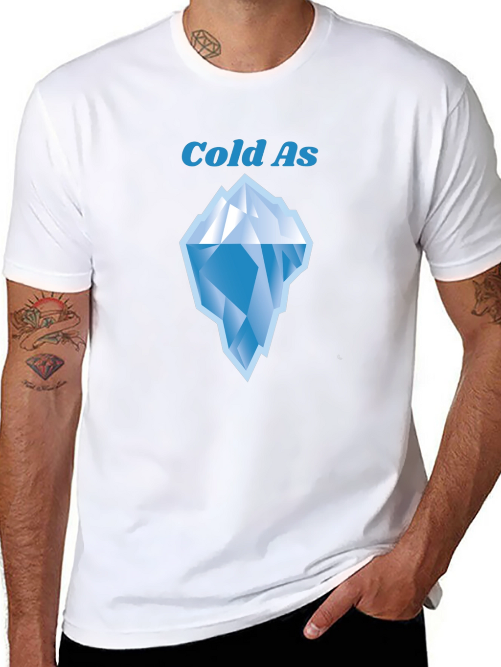 Cold As Iceberg Graphic Tee - Black Cotton T-Shirt