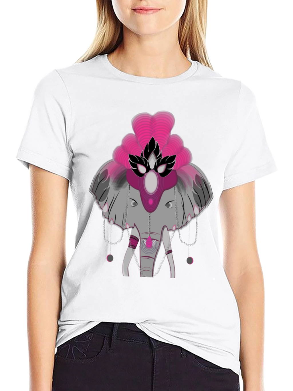 Elephant Graphic Tee - Abstract Design