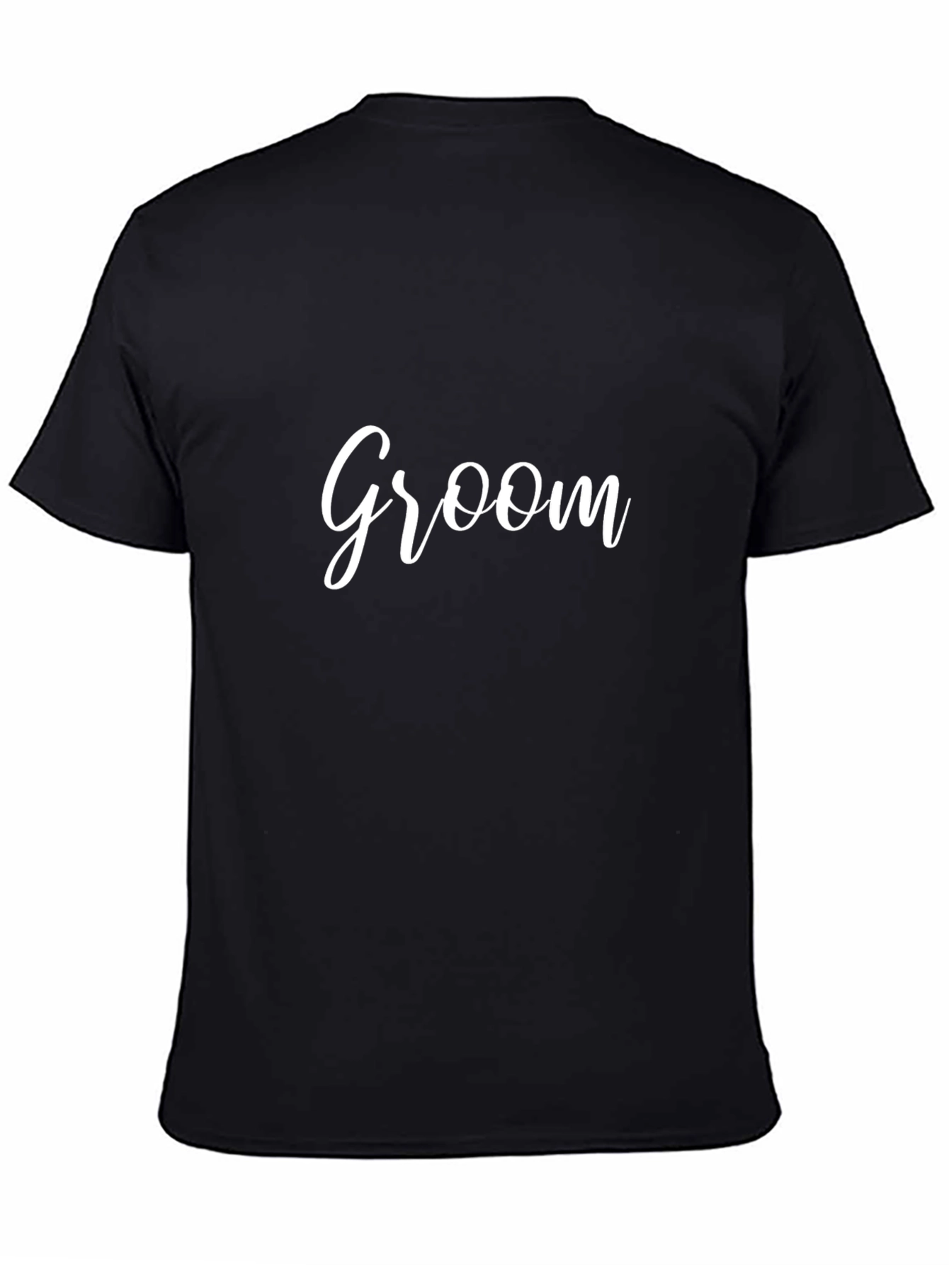 Groom Crew Neck T-Shirt - Black