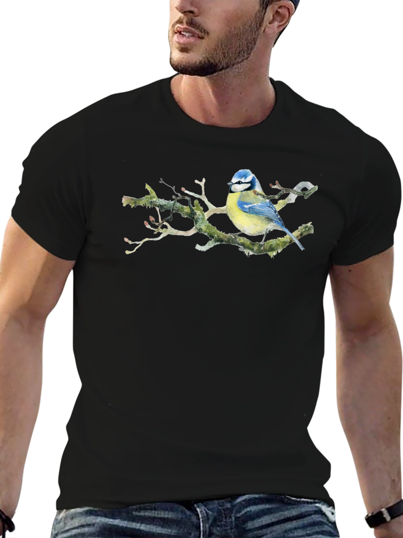 Blue Tit Bird T-Shirt - Nature Lover Tee