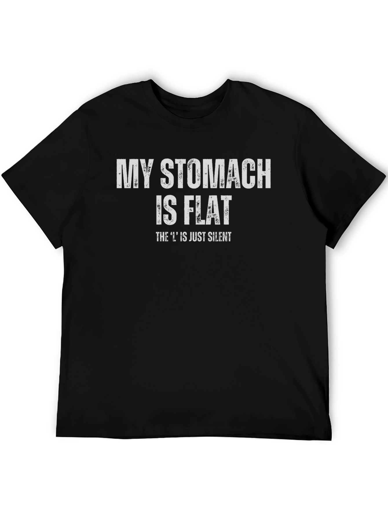Funny My Stomach is Flat Graphic Tee