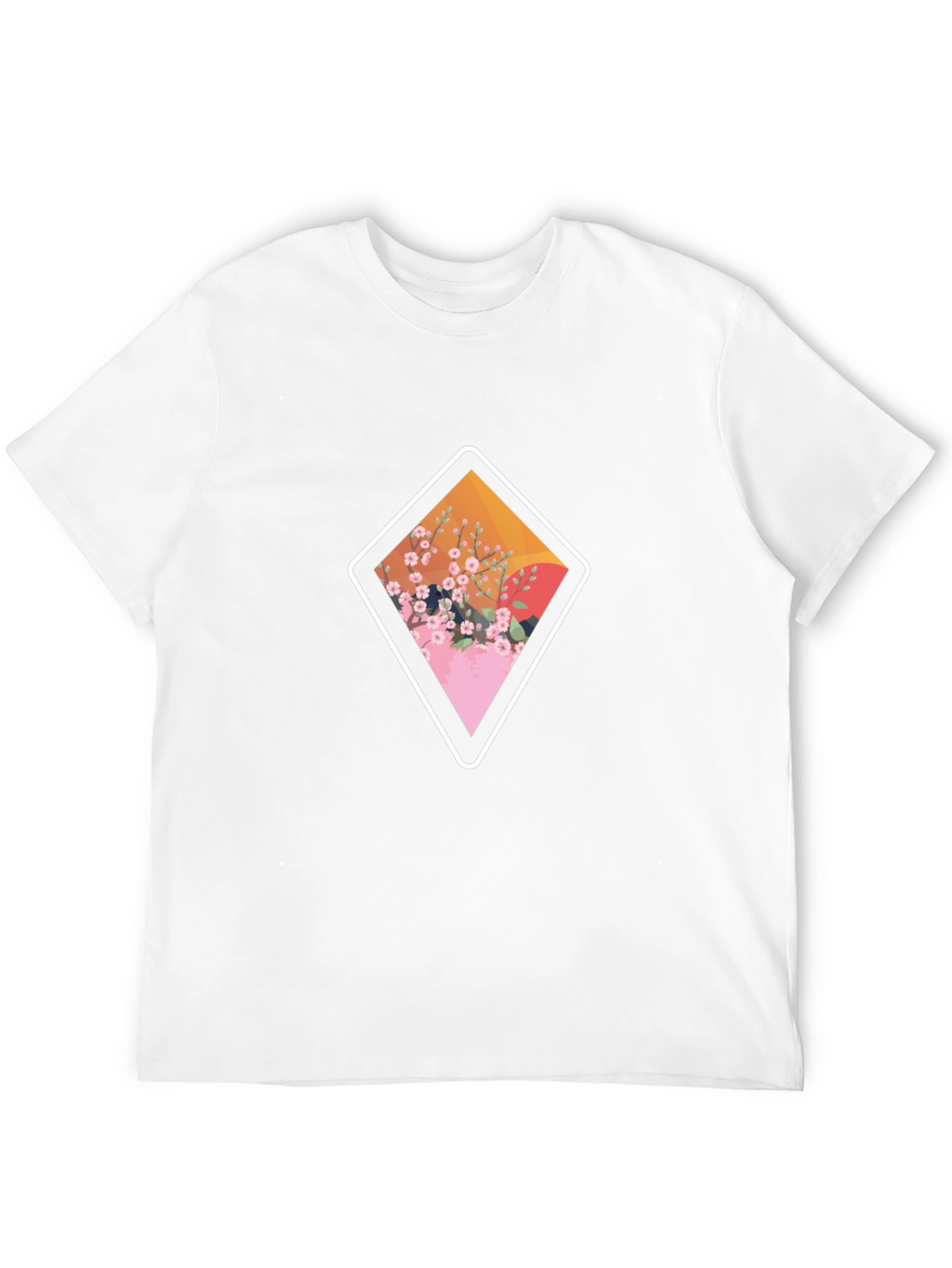 Diamond Floral Graphic Tee - Casual Style