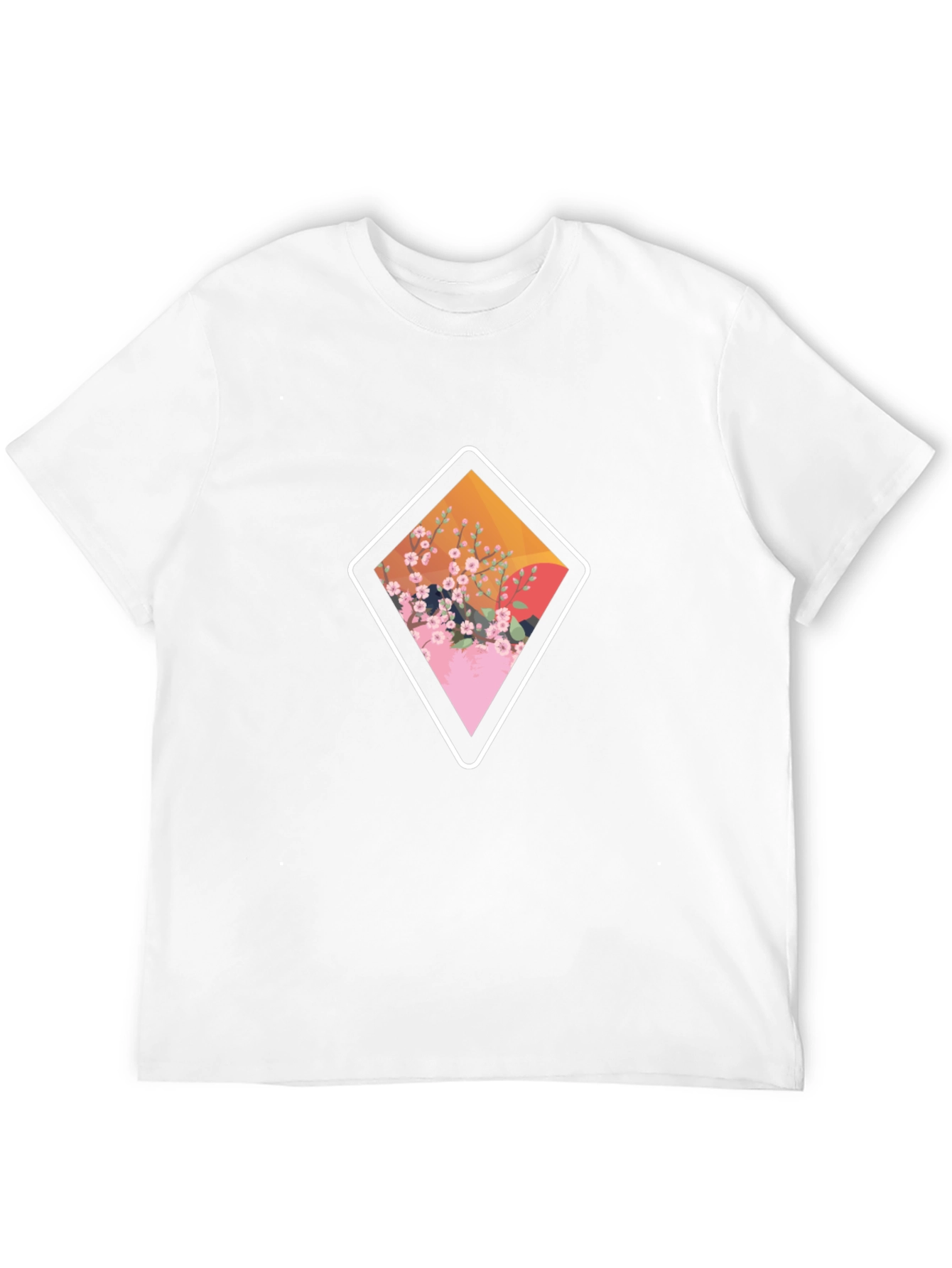 Diamond Floral Graphic Tee - Casual Style