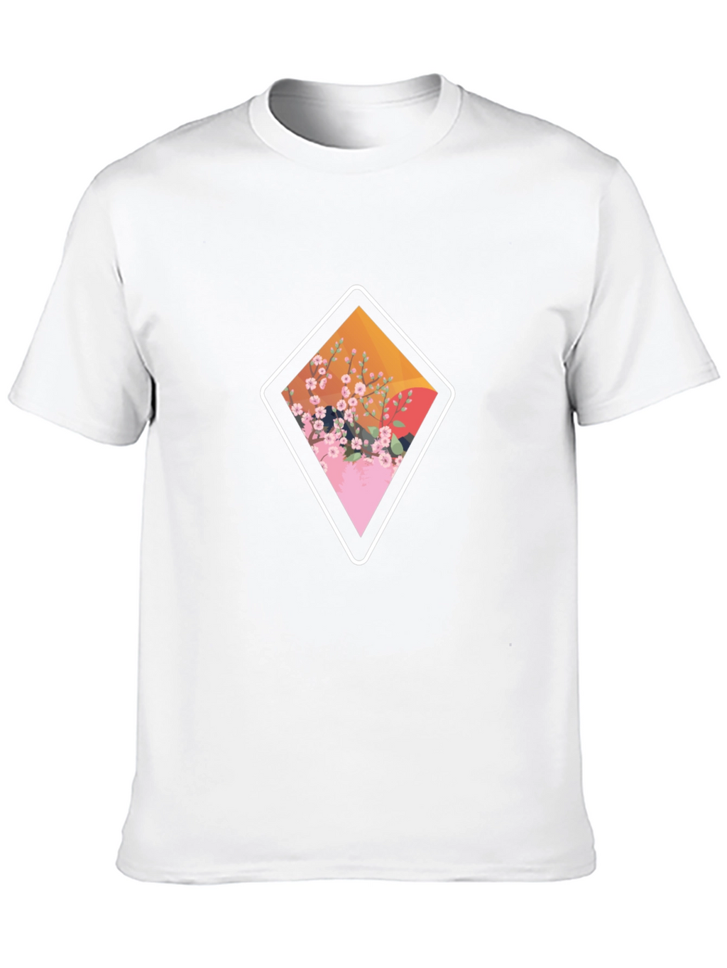 Diamond Floral Graphic Tee - Casual Style