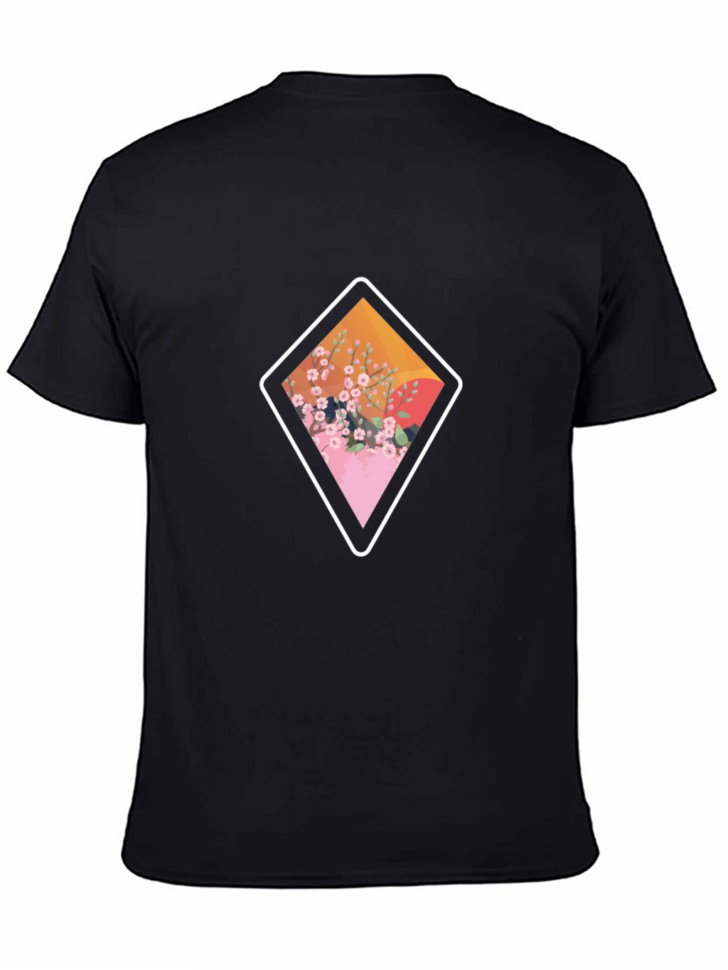 Diamond Floral Graphic Tee - Casual Style