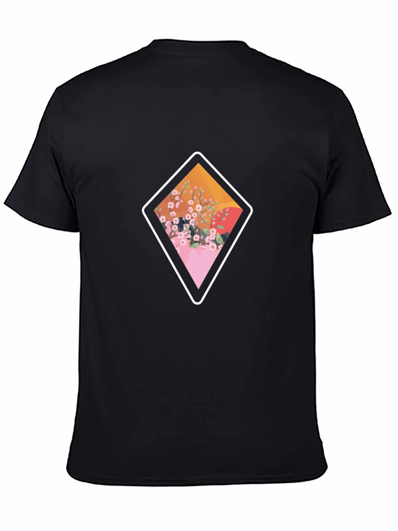 Diamond Floral Graphic Tee - Casual Style