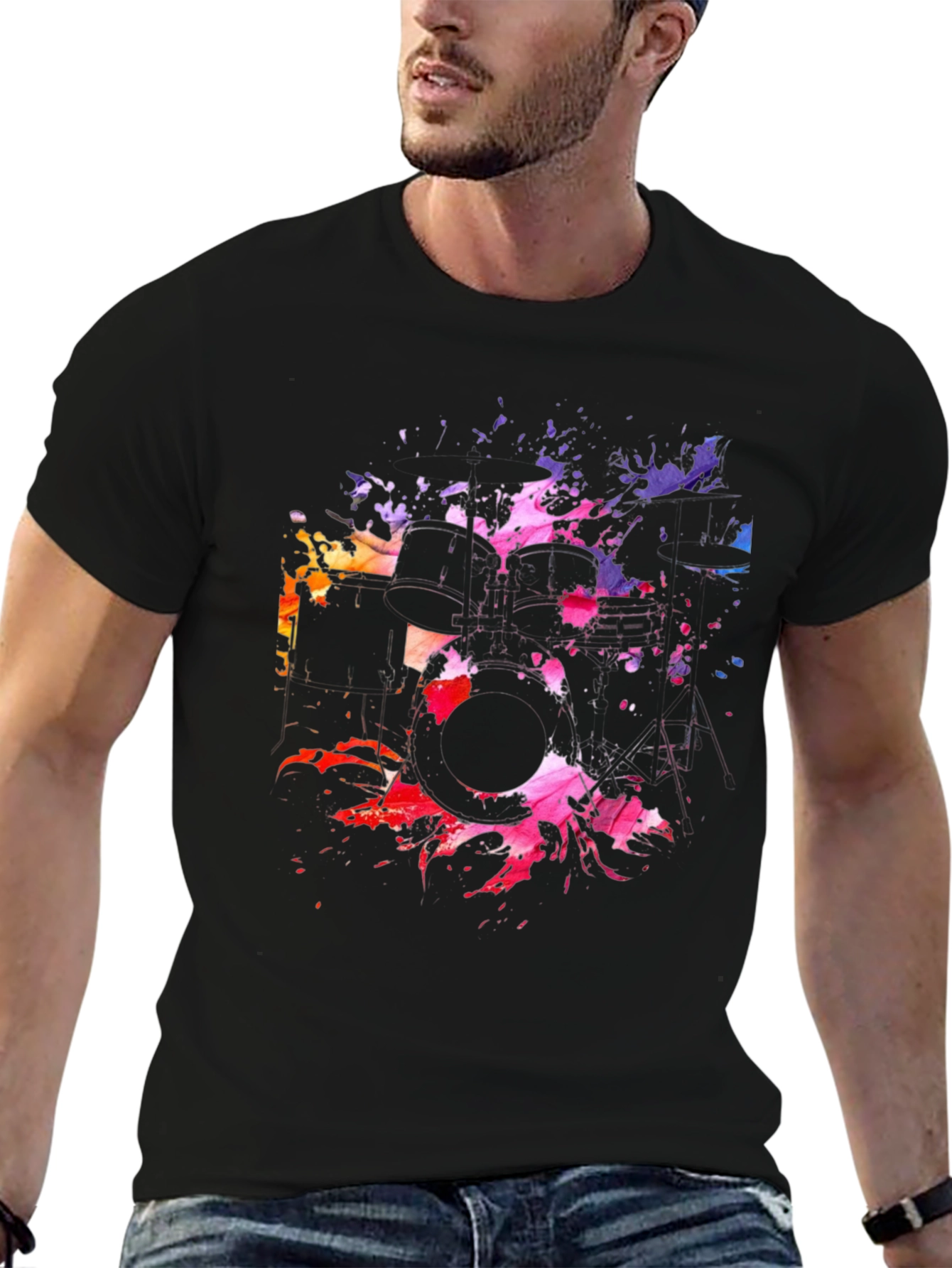 Abstract Drum Set Graphic Tee
