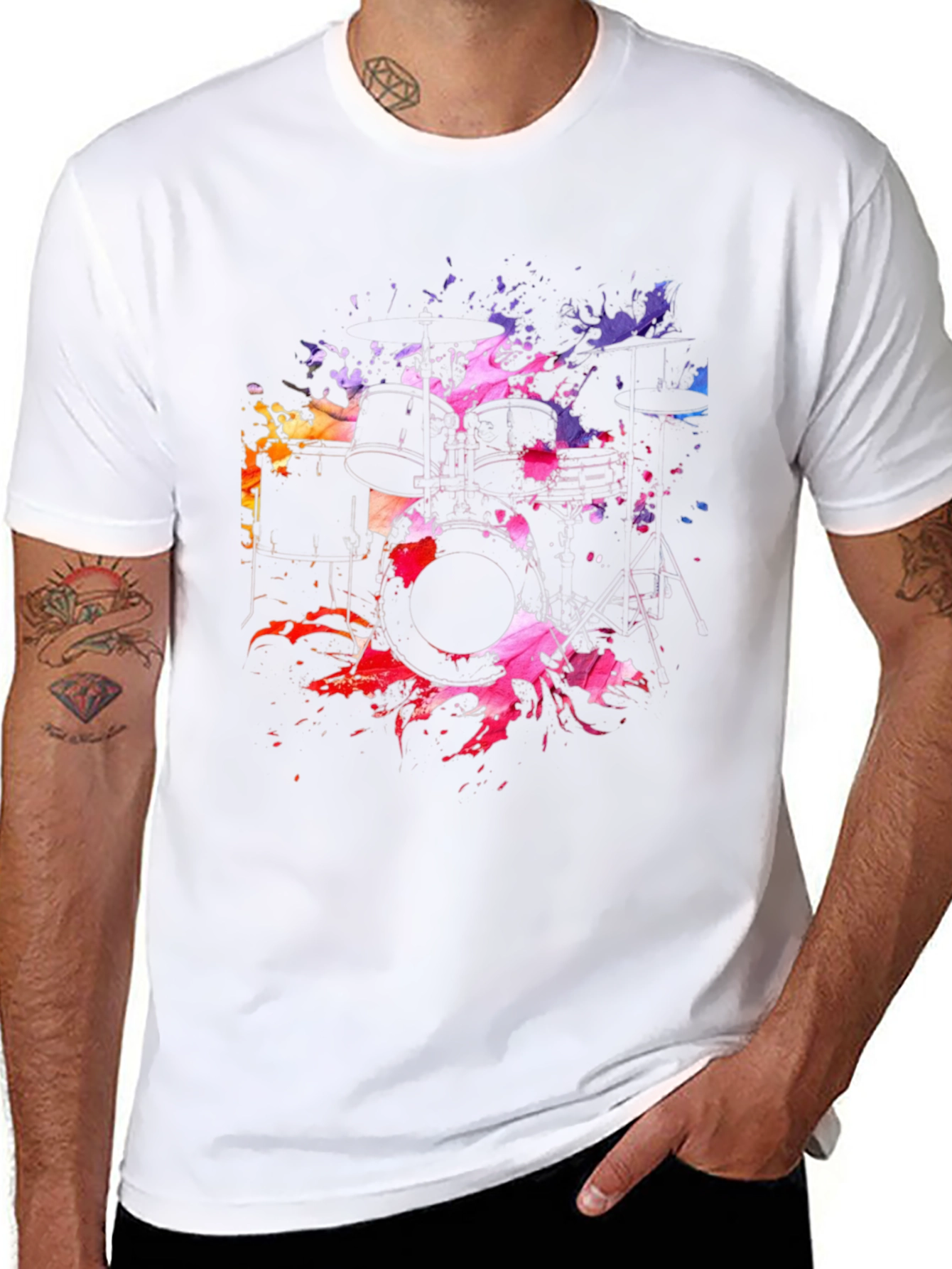 Abstract Drum Set Graphic Tee