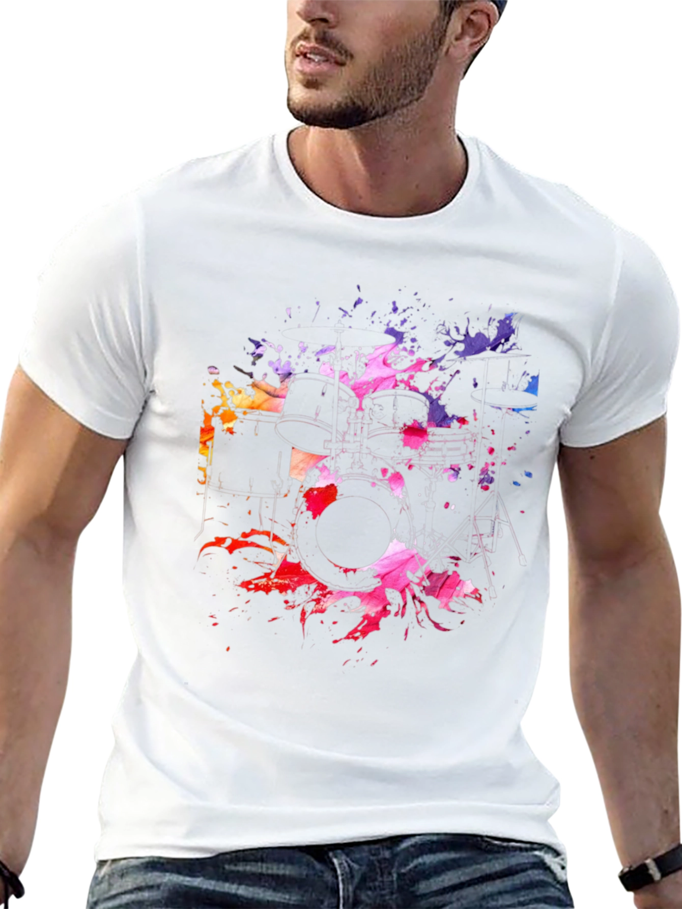 Abstract Drum Set Graphic Tee