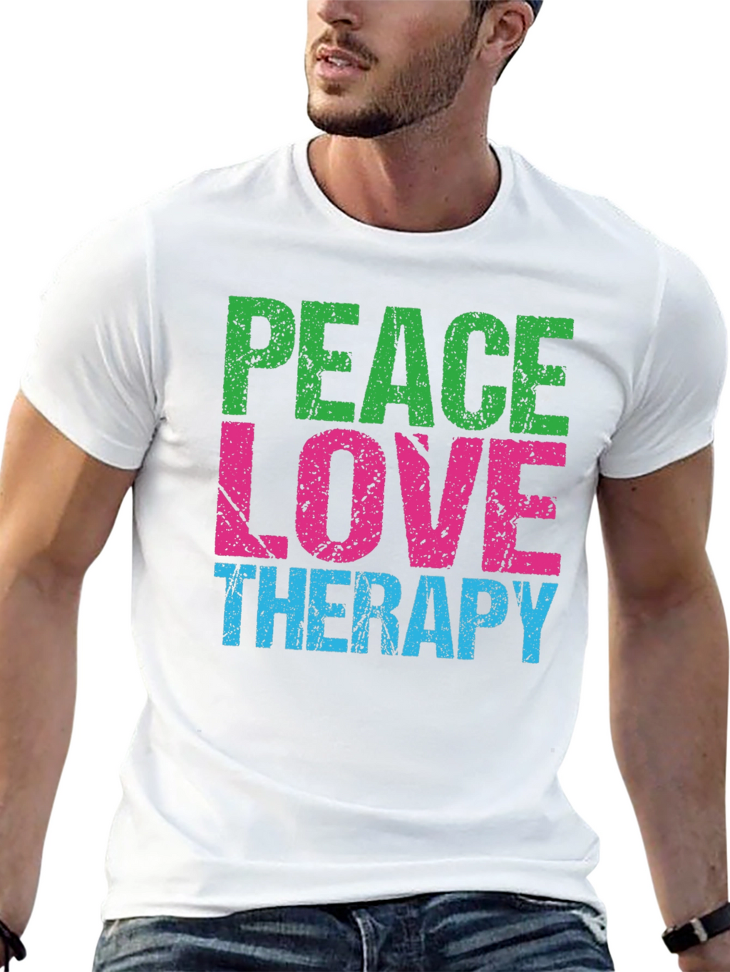 Peace Love Therapy T-Shirt Graphic Tee