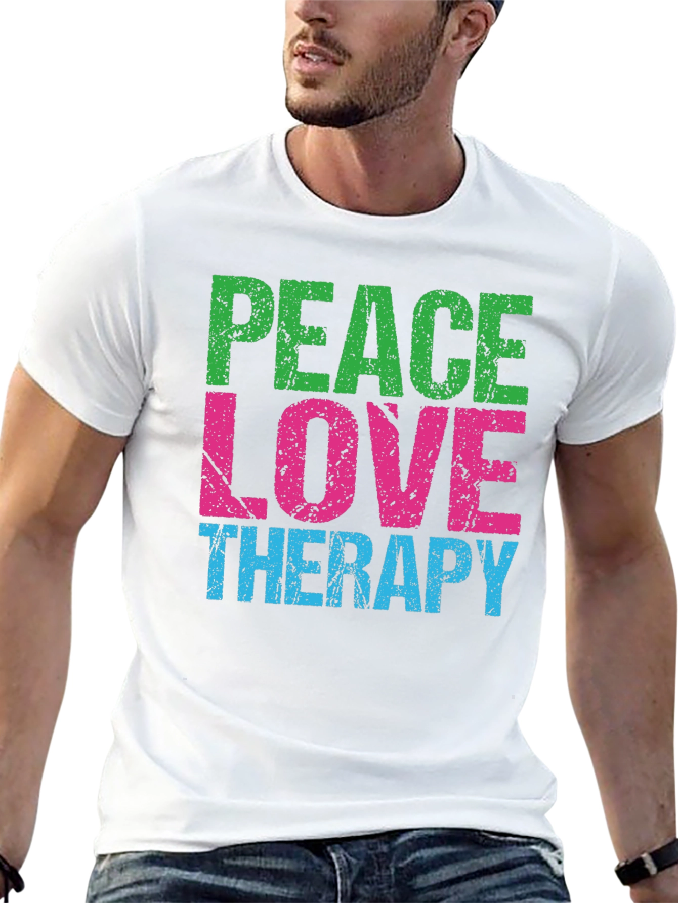 Peace Love Therapy T-Shirt Graphic Tee
