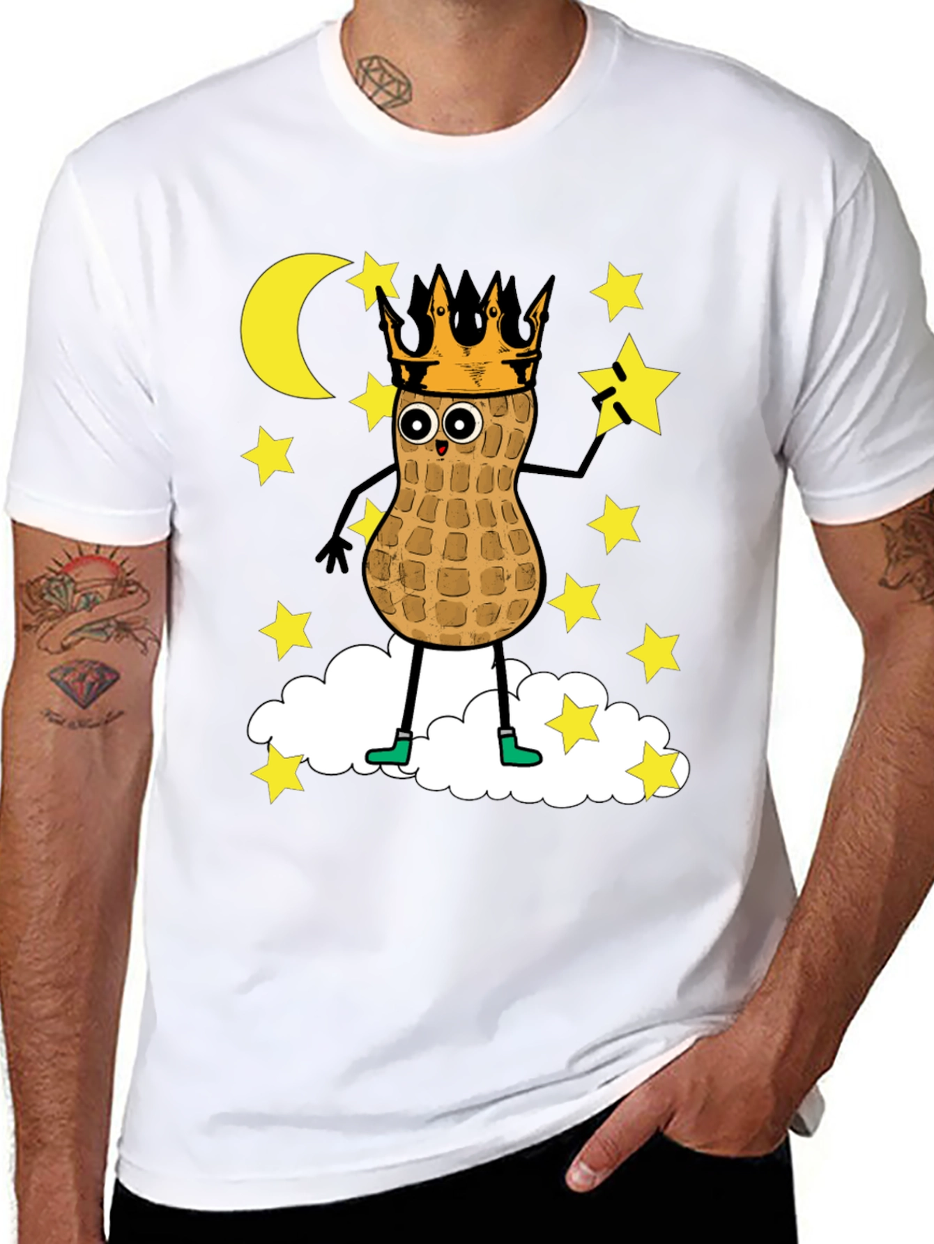 Peanut King T-Shirt - Funny Cartoon Graphic Tee
