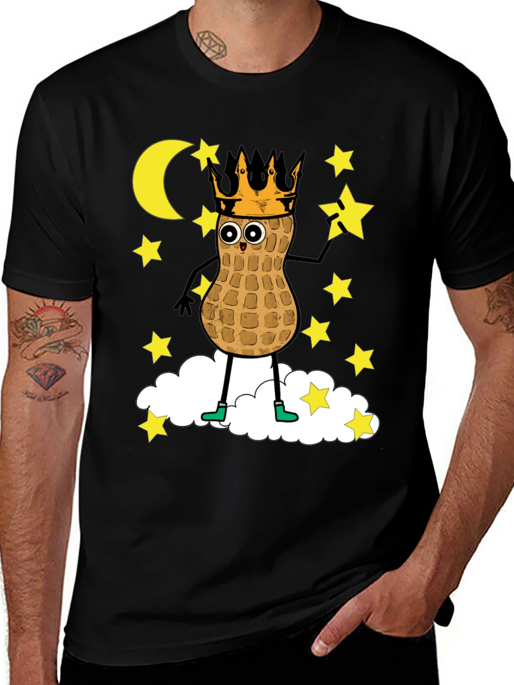 Peanut King T-Shirt - Funny Cartoon Graphic Tee