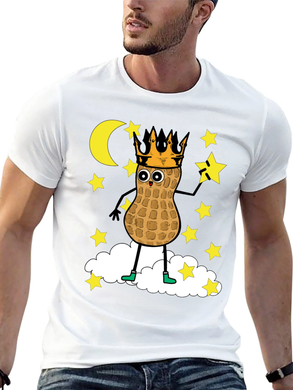 Peanut King T-Shirt - Funny Cartoon Graphic Tee
