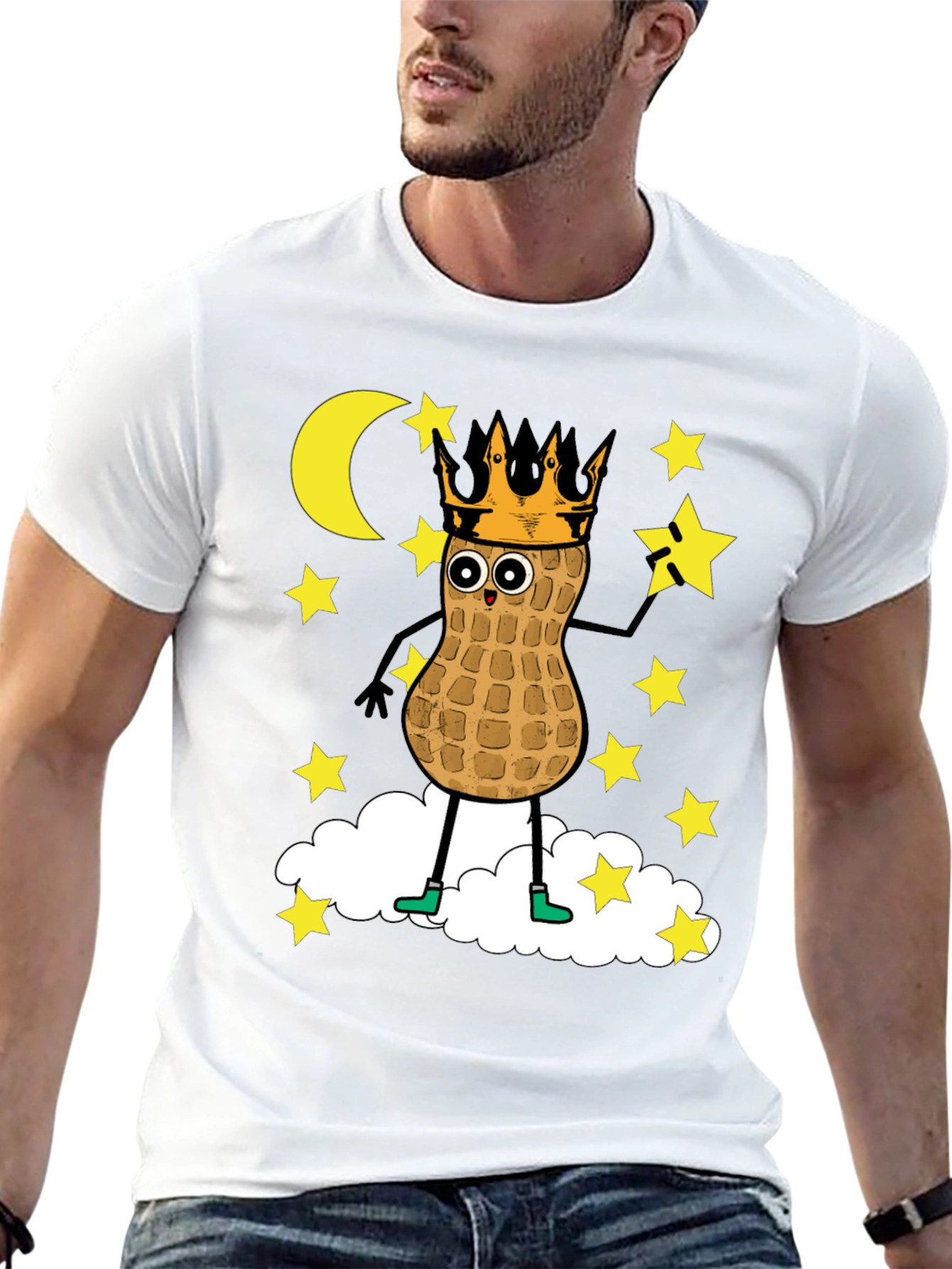 Peanut King T-Shirt - Funny Cartoon Graphic Tee