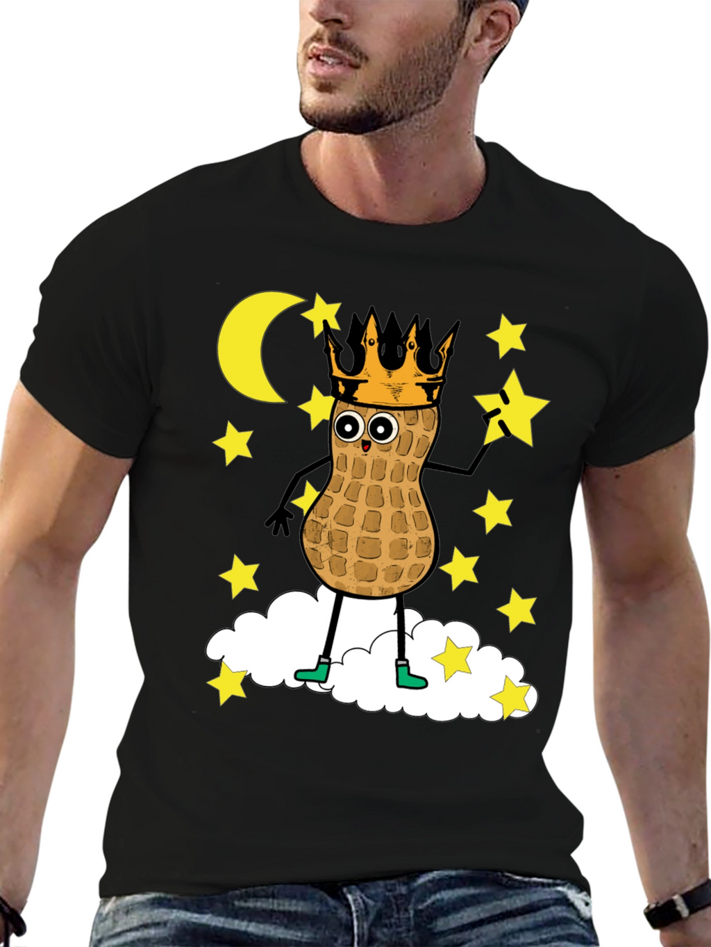 Peanut King T-Shirt - Funny Cartoon Graphic Tee
