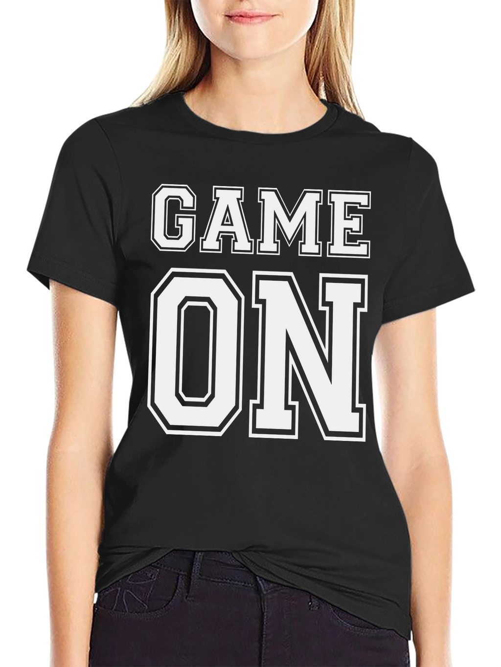 Game On T-Shirt - Black Cotton Tee