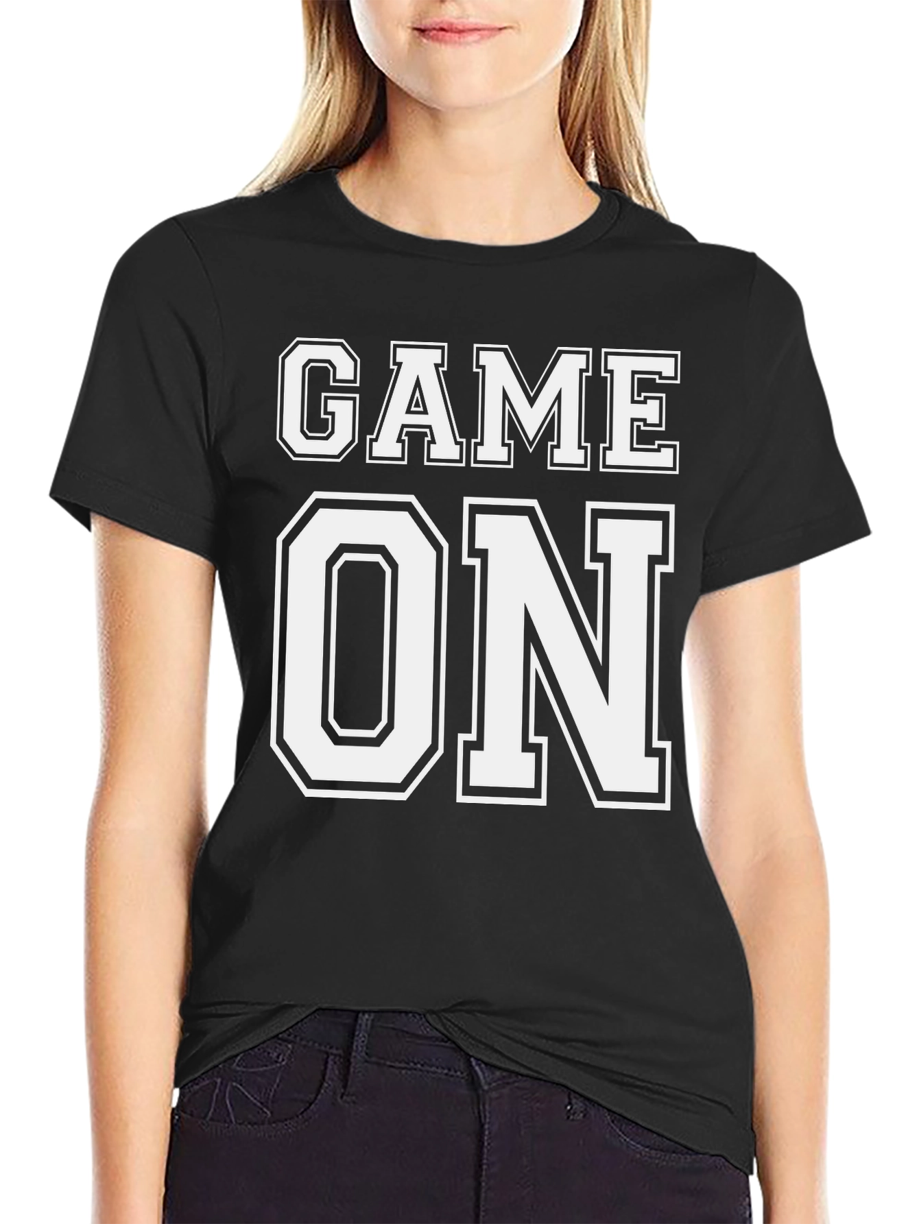 Game On T-Shirt - Black Cotton Tee