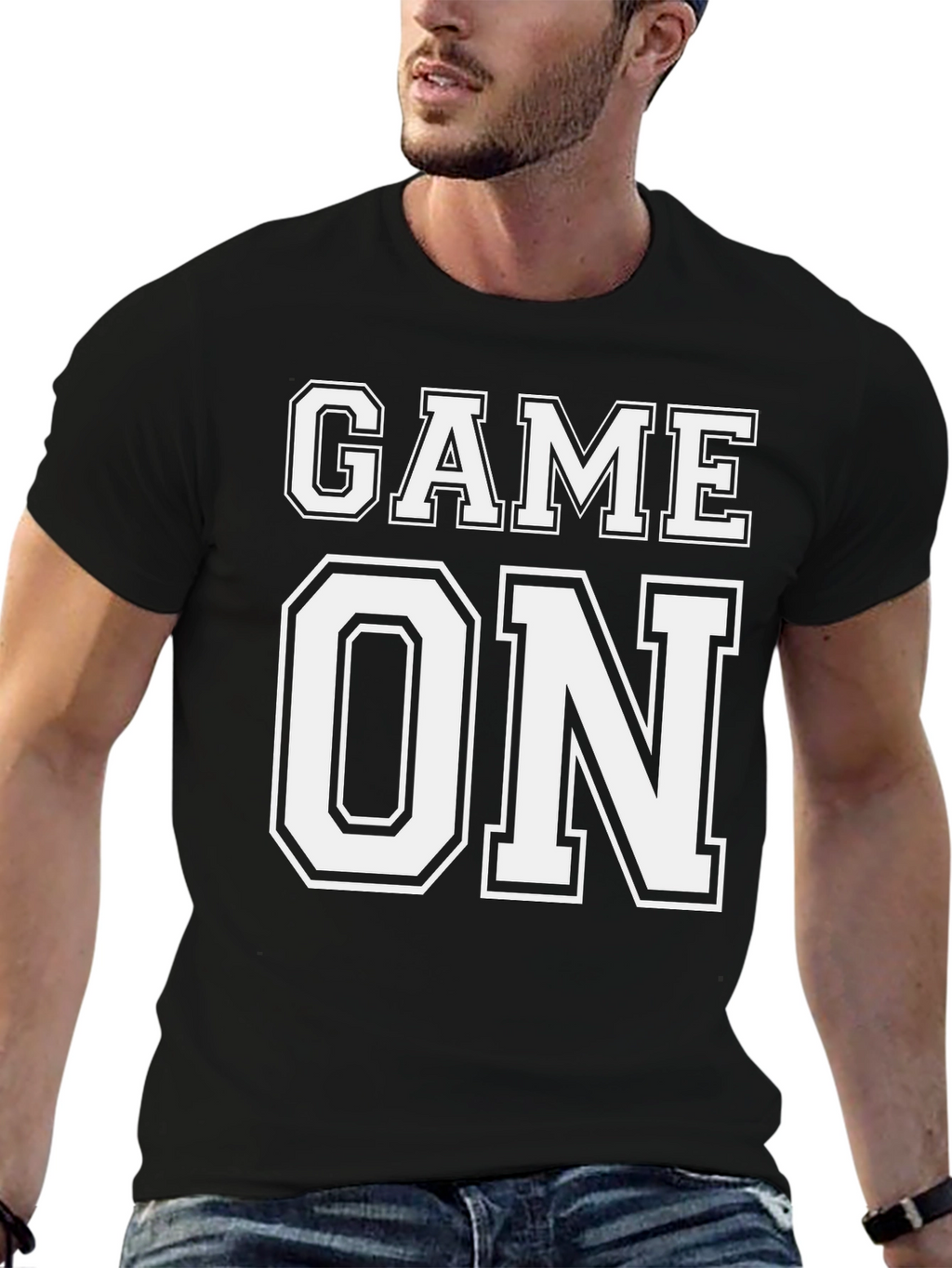 Game On T-Shirt - Black Cotton Tee