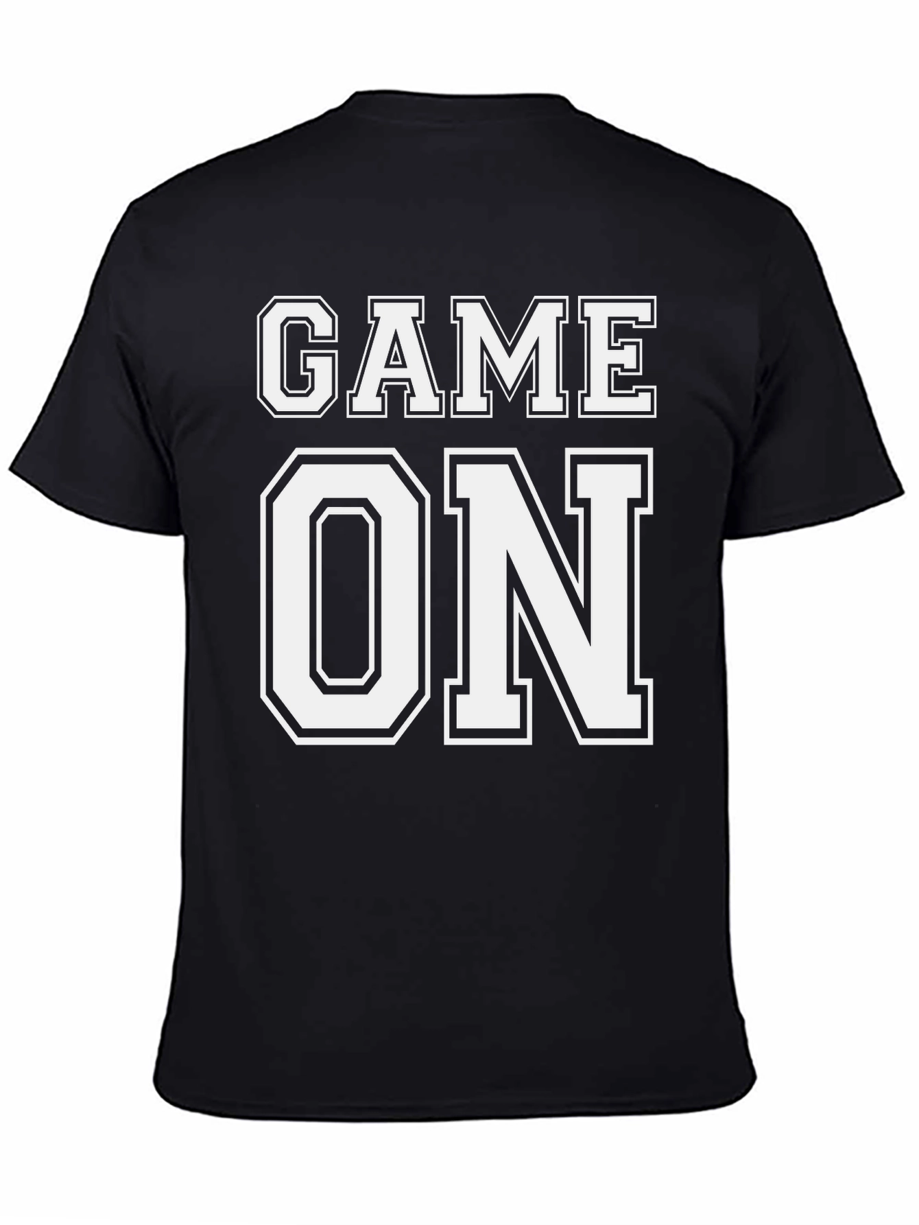 Game On T-Shirt - Black Cotton Tee
