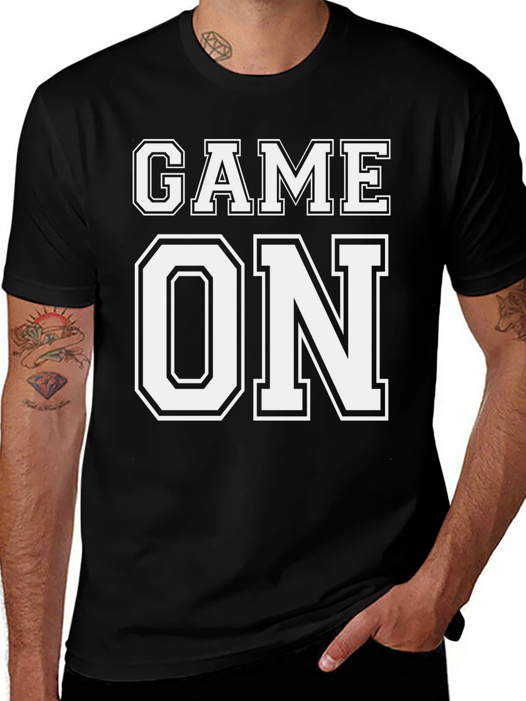 Game On T-Shirt - Black Cotton Tee