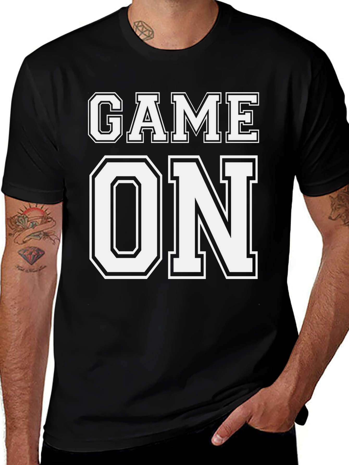 Game On T-Shirt - Black Cotton Tee