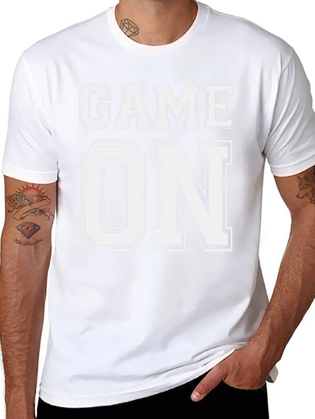 Game On T-Shirt - Black Cotton Tee